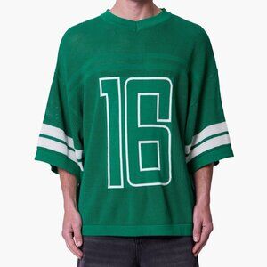 mnml Open Knit Varsity Jersey Shirt - Kelly Green Size XSKelly Green / XS